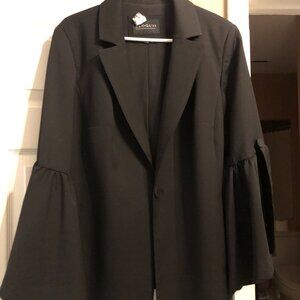 Black blazer with bell sleeves